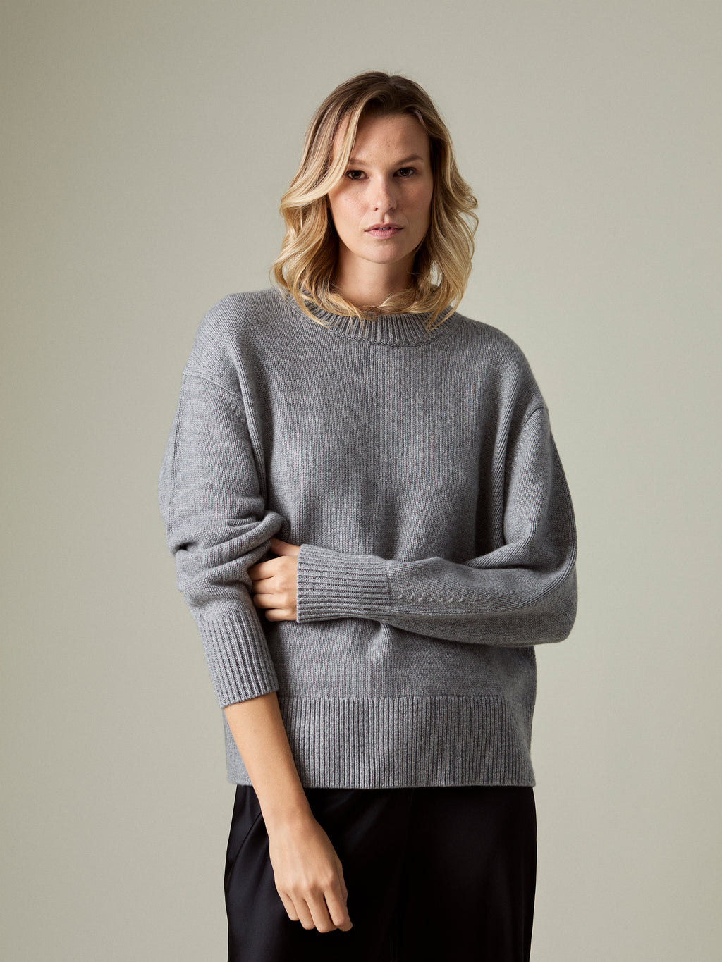LENI CASHMERE CREW-NECK JUMPER